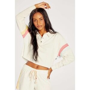 NWT Wildfox Candy Stripe Miami Polo Size L